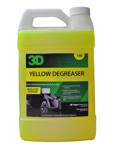 3d Yellow Degreaser Desengrasante Llantas Galon