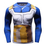 Playera Manga Larga Dragon Ball Vegeta Cell Ejercicio Gym 3d