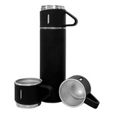 Set Termo Acero Inox Con 3 Tazas + Estuche Premium Oferta !!