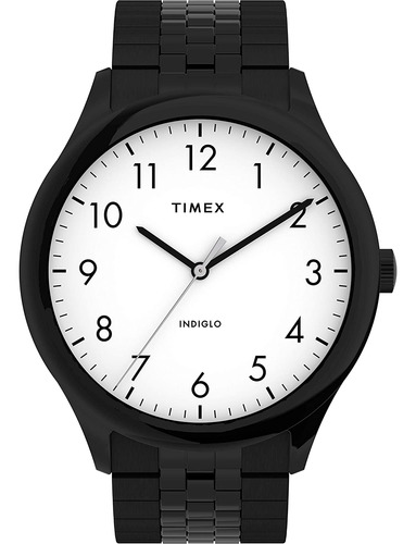 Reloj Timex Easy Reader Para Hombre Negro/blanco