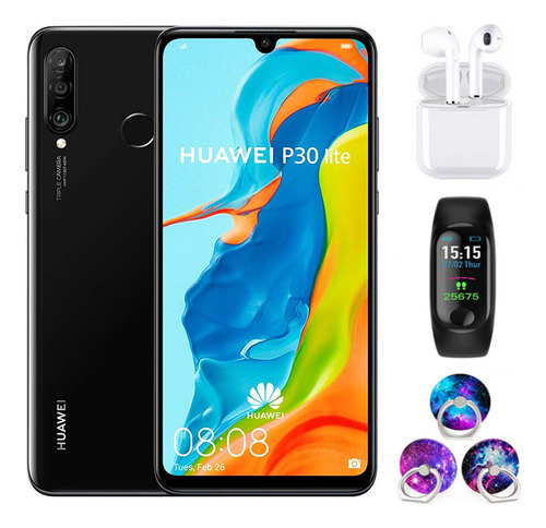 Huawei P30 Lite Dual Sim 256 Gb Medianoche Negro 6 Gb Ram