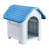 Casa De Perro Rundy 75cmx59cmx66cm Techo Azul