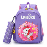 Mochila Infantil Escolar Menino Menina Dinossauro De Costas