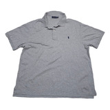 Playera Polo Ralph Lauren 2xb Big Gris Pony Azul