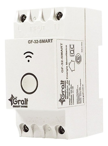 Interruptor Inteligente Wi-fi Riel Din Gralf 32a Smart Color Gris