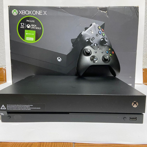 Xbox One X Negro Con 5 Juegos Y Caja