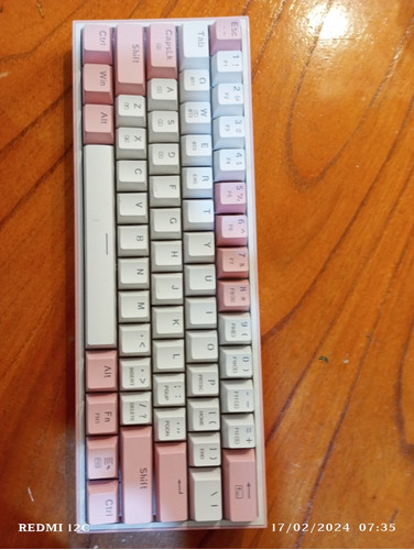 Teclado Red Dragón Inalámbrico,rosa