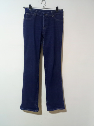 Wrangler Jean Mujer Recto Wide Leg Azul Talle 28 Elastizado