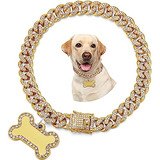 Collar De Cadena De Oro Diamantes Cubanos Perros Etique...