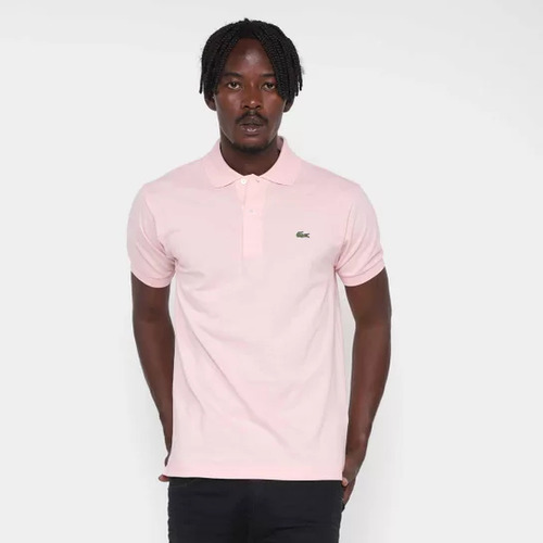 Camiseta Polo Lacoste Pique Masculina Básica Lisa Gola Polo