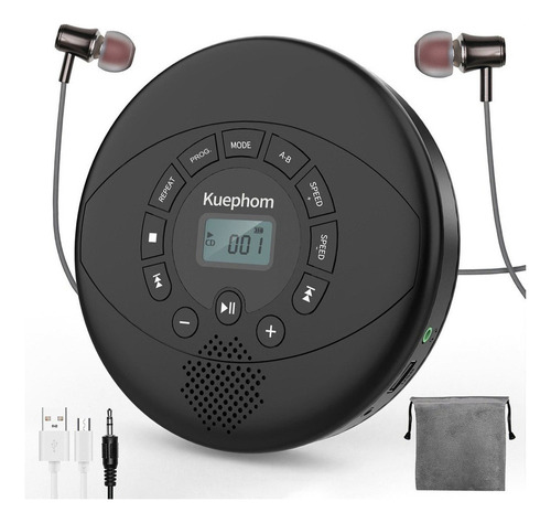 Reproductor De Cd Recargable Kuephom De Regalo Con Altavoz .