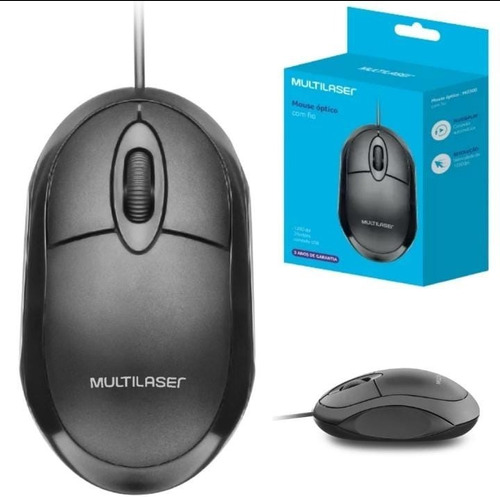 Mouse Com Fio Usb Óptico, Para Notebook E Computador