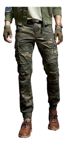 A Camo Cargo Pants Hombres Camuflaje Militar De Alta Calidad