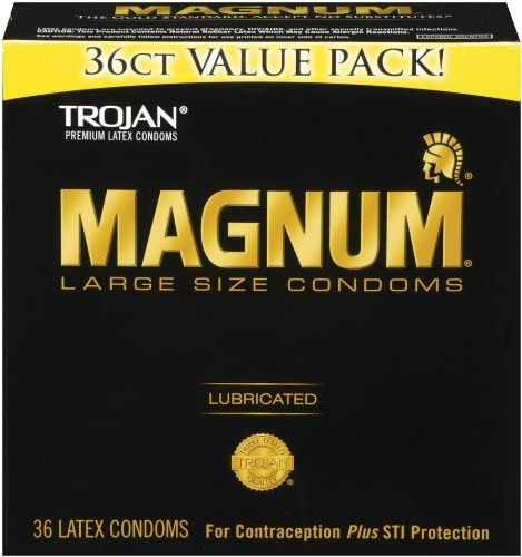 Trojan Magnum Largo Grande En Caja Original De 36 Condones