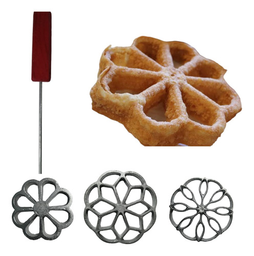 Set De 3 Moldes Para Buñuelos De Viento. Buñuelera Navideña