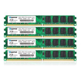 Kit De 8 Gb (4 X 2 Gb) Ddr2 800 Mhz Udimm Ram, Royemai Ddr2-