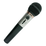 Micrófono Con Echo Romms Mc-230 Alambrico / Inalambrico Color Negro/dorado