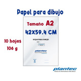 Hojas Para Dibujo Técnico A2 Plantec X 10 Hojas De 106 Gms