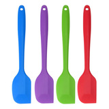 Espátulas De Silicona Kit De Cocina Rojo Azul Púrpura Verde