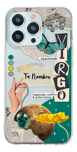 Funda Para iPhone Mujer Signo Zodiaco Virgo Con Tu Nombre