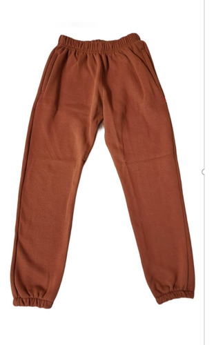 Pantalon Jogging Mujer Con Cierres Marron