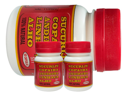 Sucuriju 5 Em 1 Kit 12 Potes C/50 Capsulas