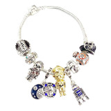 Pulsera Star War Compatible Pandor Regalo Amistad Swarovsky