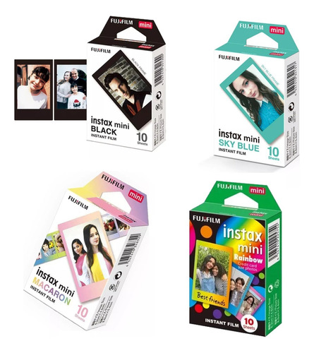 Kit 40 Fotos 4 Tipos De Borda Para Instax Mini 9, 11 12