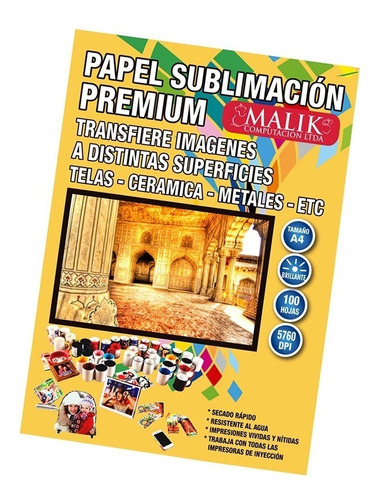 100 Hojas Papel Profesional Para Sublimación A4 Para Inkjet