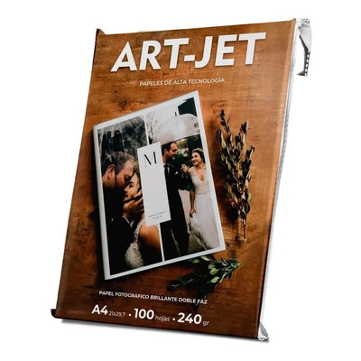 Papel Fotográfico Doble Faz Glossy Art-Jet A4 240g 100 Hojas Blanco | MercadoLibre