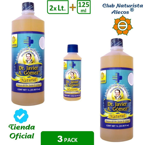 Tintura Del Dr. Javier A. Gómez De Alecos®, 2x Lt + 1x 125ml