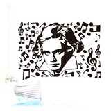 Vinilo Pared Ludwig Van Beethoven 58x67cms Varios Diseños