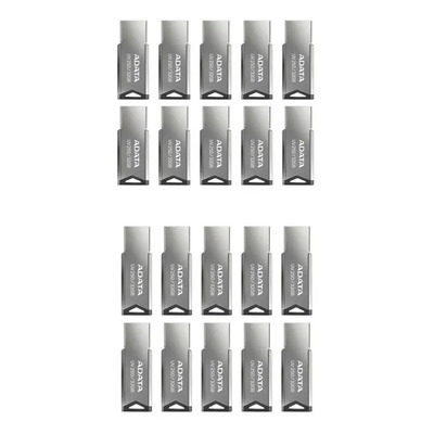 Kit 20 Memoria Usb 32gb Adata Metalica Auv250-32g-rbk 2.0 Color Plateado | Envío gratis