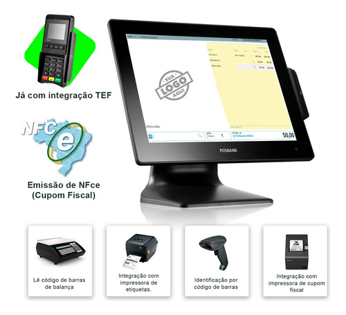 Sistema P/ Loja, Mercados C/ Cupom Fiscal Nfce + Tef