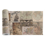 Adesivo Faixa Border Mapa Mundi Antigo Vintage Kit B288