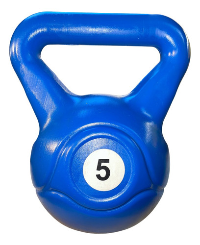 Pesas Rusas 5 Kg Pvc Kettlebell Pesa Rusa Cross Gym Fitness Color Azul