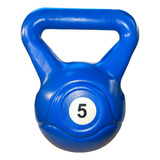 Pesas Rusas 5 Kg Pvc Kettlebell Pesa Rusa Cross Gym Fitness Color Azul