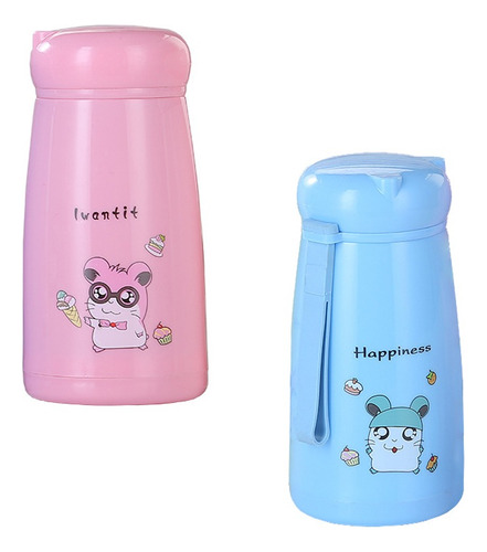 Termo De Agua De Dibujos Animados Para Llevar Contigo 2pcs