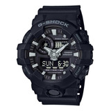 Relogio Casio Gshock Ga-700-1b Preto Militar 200bar 5alarme Cor Da Correia Ga-700-1 Preto