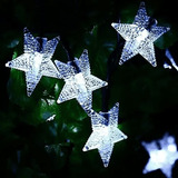 Pisca Pisca Solar Estrela Externo Jardim Natal Colorido Luzes Branco