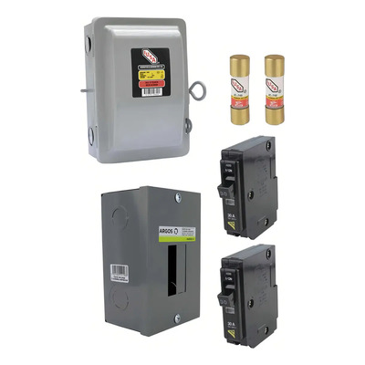 Kit Centro De Carga 2 Espacios Con Switch 2x30a Iusa Color Gris | Envío gratis