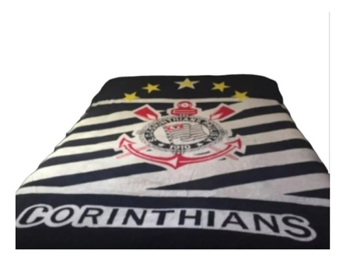 Manta Coberta De Time Corinthians Super Macia De 1,80 Por 2