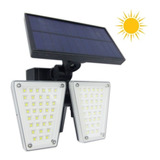 Foco Solar Doble Recargable 60w, Con Sensor De Movimiento