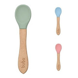 Colher Silicone Autoalimentação Infantil Bebe Bambu Buba 6+