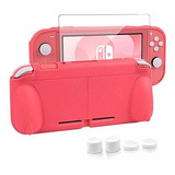 Carcasa Gruesa Para Nintendo Switch Lite Rosa Con Gomitas