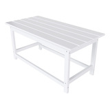 Mesa De Jardín De Madera De Polietileno Blanco Marfil