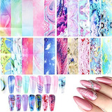 Stickers De Transferencia P/ Arte De Uñas 20foil Marble Nail