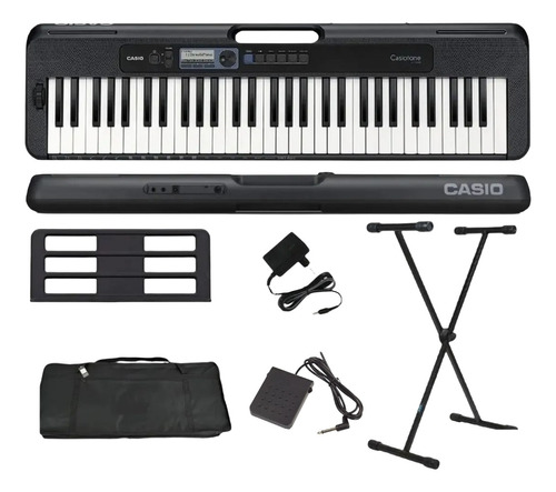 Kit Teclado Casio Casiotone Ct-s300 C/suporte+pedal+capa