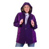 Campera Mujer Neoprene Impermeable Tapado Sacon 