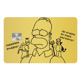 Tarjeta De Metal - Homero Simpson - Kit De Instalación